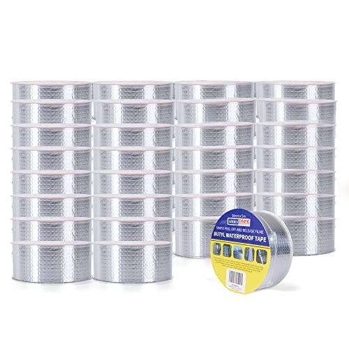 ADHES Butylband Dichtungsbänder Silber Aluminiumfolie Tape Wasserfestes Klebeband Reperaturband für Dach, Wohnwagen, Flachdach, 50mm x 5m,30Rollen ADHES Butylband Dichtungsbänder Silber Aluminiumfolie Tape Wasserfestes Klebeband Reperaturband für Dach, Wohnwagen, Flachdach, 50mm x 5m,30Rollen von ADHES TAPE PURSUIT OF PERFECTION