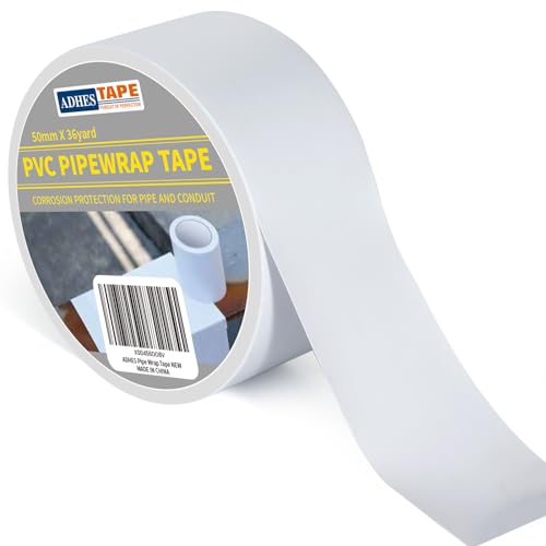 ADHES Korrosionsschutz-Klebeband für Rohre PVC Rohrwickelband, Rohr Schutzband,Isolierband für Abflussrohre, Metall- und Elektroleitungen, unterirdische Rohre 50 MM X 33 M, Weiß ADHES Korrosionsschutz-Klebeband für Rohre PVC Rohrwickelband, Rohr Schutzband,Isolierband für Abflussrohre, Metall- und Elektroleitungen, unterirdische Rohre 50 MM X 33 M, Weiß von ADHES TAPE PURSUIT OF PERFECTION