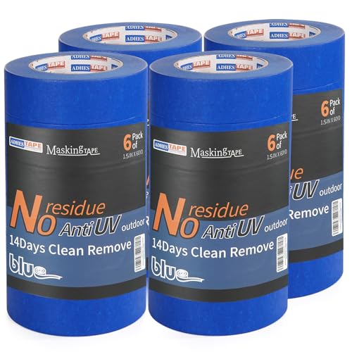 ADHES Malerkrepp Blaues maler klebebänder für Malerarbeiten,Saubere Kanten,UV Beständig, Keinerlei Rückstände (38mm x 55m), 24rolle ADHES Malerkrepp Blaues maler klebebänder für Malerarbeiten,Saubere Kanten,UV Beständig, Keinerlei Rückstände (38mm x 55m), 24rolle von ADHES TAPE PURSUIT OF PERFECTION