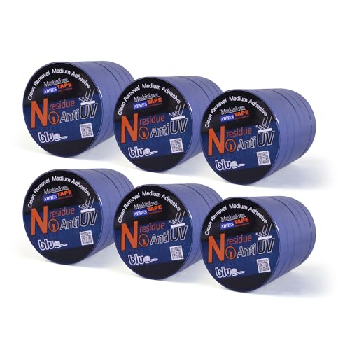 ADHES Malerkrepp Blaues maler klebebänder für Malerarbeiten,Saubere Kanten,UV Beständig, Keinerlei Rückstände (24mm x 55m), 36rolle ADHES Malerkrepp Blaues maler klebebänder für Malerarbeiten,Saubere Kanten,UV Beständig, Keinerlei Rückstände (24mm x 55m), 36rolle von ADHES TAPE PURSUIT OF PERFECTION