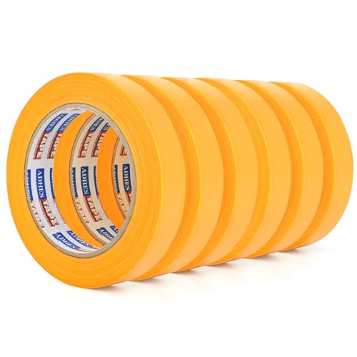 ADHES Malerkrepp Kreppband, UV-beständig für sieben Tage Gelb 19mm x 50m, 6rolle maler klebebänder für Malerarbeiten, Saubere Kanten, Keinerlei Rückstände ADHES Malerkrepp Kreppband, UV-beständig für sieben Tage Gelb 19mm x 50m, 6rolle maler klebebänder für Malerarbeiten, Saubere Kanten, Keinerlei Rückstände von ADHES TAPE PURSUIT OF PERFECTION