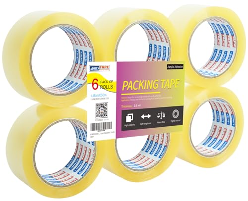 ADHES Paketbänder Paket Klebeband Verpackungsklebeband Transparent Packband 48mm x 50m,2,6 mil Dicke,6rolle ADHES Paketbänder Paket Klebeband Verpackungsklebeband Transparent Packband 48mm x 50m,2,6 mil Dicke,6rolle von ADHES TAPE PURSUIT OF PERFECTION
