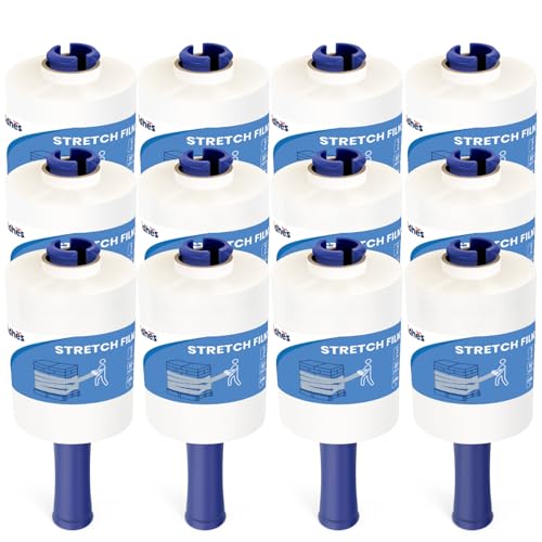 ADHES TAPE 12 Rollen Mini Stretchfolie Transparent folie für möbel 13cm x 304m 80 Gauge Verpackungsfolie auf rolle Wickelfolie Industrielle Stärke Palettenfolie, Handstretchfolie, Strechfolienrolle ADHES TAPE 12 Rollen Mini Stretchfolie Transparent folie für möbel 13cm x 304m 80 Gauge Verpackungsfolie auf rolle Wickelfolie Industrielle Stärke Palettenfolie, Handstretchfolie, Strechfolienrolle von ADHES TAPE PURSUIT OF PERFECTION
