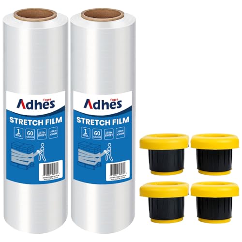 ADHES TAPE 2 Rollen Strechfolienrolle Für Möbel Transparente Wickelfolie 380mm x 305m, 60 Gauge,Strechfolienrolle Verpackungsfolie Kunststofffolie Schrumpffolie für Palettenverpackung, Versand, Umzug ADHES TAPE 2 Rollen Strechfolienrolle Für Möbel Transparente Wickelfolie 380mm x 305m, 60 Gauge,Strechfolienrolle Verpackungsfolie Kunststofffolie Schrumpffolie für Palettenverpackung, Versand, Umzug von ADHES TAPE PURSUIT OF PERFECTION