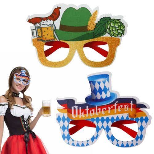 ADMAY Oktoberfest Partybrillen Set, 4 Stück Lustige Brillen aus Kunststoff für Oktoberfest Dekoration und Bayerische Feierlichkeiten ADMAY Oktoberfest Partybrillen Set, 4 Stück Lustige Brillen aus Kunststoff für Oktoberfest Dekoration und Bayerische Feierlichkeiten von ADMAY