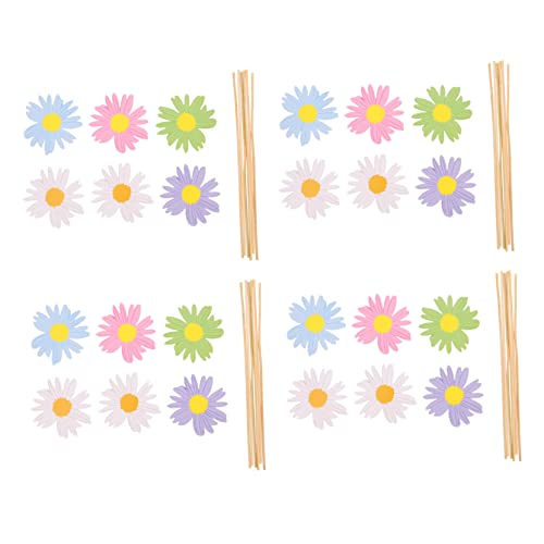ADOCARN 1 Satz Blumen Tortendeko Mit Design Kreative Kuchenverzierung Für Hochzeiten Geburtstagsfeiern Und Sommerpartys Essbare Dekoration Für Cupcakes Stück von ADOCARN