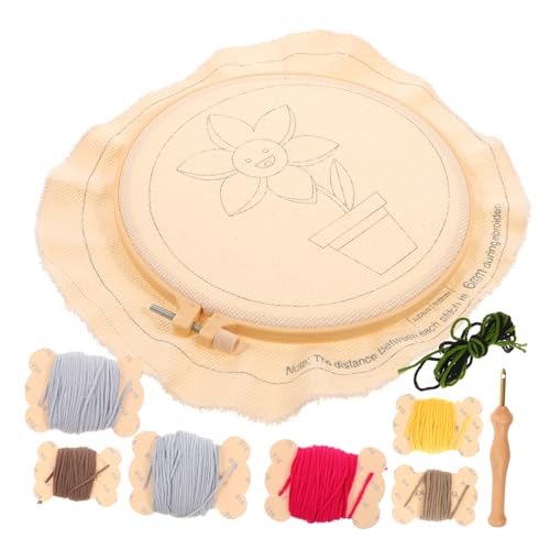 ADOCARN 1 Satz Handmade Embroidery Set für Anfänger DIY Sticken mit Punch Needle Blumenmuster Zubehör für Erwachsene Nadel und Buntem Garn für Dekorative Handarbeiten ADOCARN 1 Satz Handmade Embroidery Set für Anfänger DIY Sticken mit Punch Needle Blumenmuster Zubehör für Erwachsene Nadel und Buntem Garn für Dekorative Handarbeiten von ADOCARN