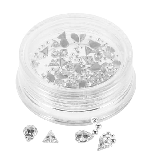 ADOCARN 1 Schachtel Nagelkunst Schmetterlingszirkon Nageldiamanten Strasssteine Schmetterlingsnagelabziehbilder Schmetterlings-Charm-Dekoration Nagelschmuck und Charms Harz Transparent von ADOCARN