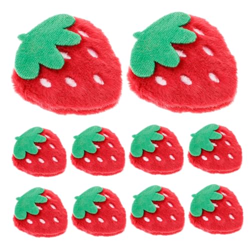 ADOCARN 10 Stück Erdbeer Applikationen Niedliche Rote Flicken zum Aufbügeln und Aufnähen Dekorative Patches für Kleidung Taschen und Haaraccessoires Vielseitige DIY von ADOCARN