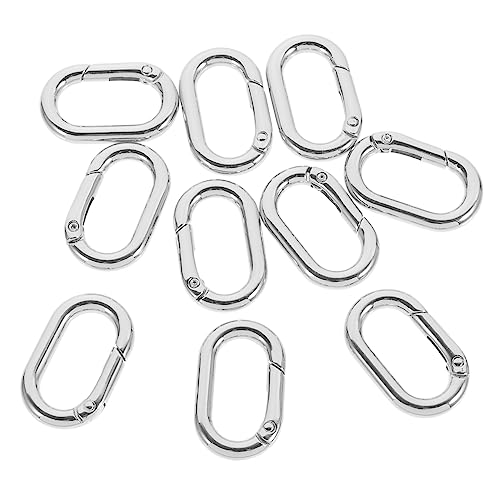 ADOCARN 10 Stück Gepäckfederringschnalle, Taschenbeschläge, Schnappcliphaken, Ovaler Federverschluss, Rucksackfederschnalle, Federschlüsselringschnalle, Ersatzfederschnappclip Für DIY ADOCARN 10 Stück Gepäckfederringschnalle, Taschenbeschläge, Schnappcliphaken, Ovaler Federverschluss, Rucksackfederschnalle, Federschlüsselringschnalle, Ersatzfederschnappclip Für DIY von ADOCARN