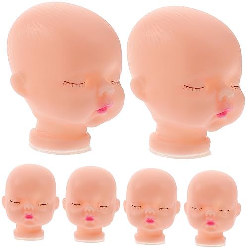 ADOCARN 10 Stück Kreativer Spielzeugkopf, Mini Puppenköpfe, Puppenkörperteile, Vinyl, Kleine Puppenköpfe, Plüschspielzeug, Köpfe Zum Basteln, Bastelbedarf, Puppenhandwerk, Kopf Zum von ADOCARN