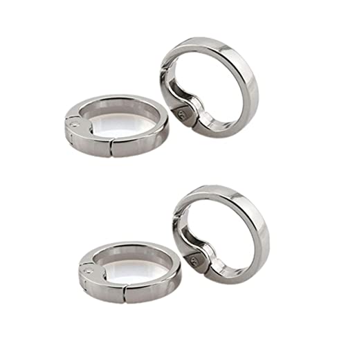 ADOCARN 10 Stück Metall Feder Ringe Robuste Clips für Taschen Schlüsselanhänger Handwerk Zubehör Leichtgewichtige und Praktische Schnallen für Lederarbeiten und DIY Projekte von ADOCARN