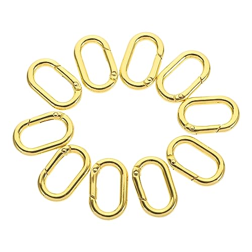 ADOCARN 10 Stück Ovale Rucksackkarabiner Mit Federverschluss, Verriegelungskarabiner, Federring, Federschnappclip Für Heimwerker, Federschnappclip Für Handtasche, Rucksack, Federschnalle, von ADOCARN