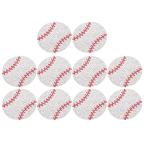 ADOCARN 10 Stück Strass-Aufkleber zum Aufbügeln: Baseball-Transfers, glitzernde DIY-Bastelflicken für Jacken, Rucksäcke und Hüte, selbstklebende Applikationen ADOCARN 10 Stück Strass-Aufkleber zum Aufbügeln: Baseball-Transfers, glitzernde DIY-Bastelflicken für Jacken, Rucksäcke und Hüte, selbstklebende Applikationen von ADOCARN