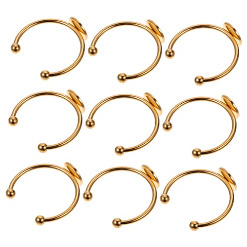 ADOCARN 10 Stück Verstellbare DIY Ringbasen für Schmuckherstellung Hochwertige Rohlinge Langlebigem Gold für Kreative Finger Ringe ADOCARN 10 Stück Verstellbare DIY Ringbasen für Schmuckherstellung Hochwertige Rohlinge Langlebigem Gold für Kreative Finger Ringe von ADOCARN