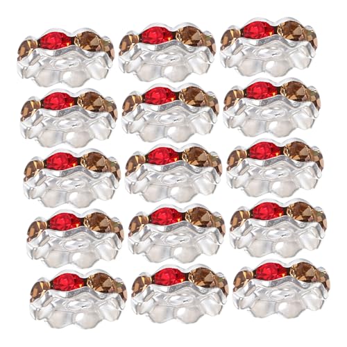 ADOCARN 100 Stück Abstandshalter aus Strass Perlenabstandshalter für Armbänder Strassperlen mit großen Löchern Lose Perlen für Armbänder Abstandsperlen mit großem Loch Metall ADOCARN 100 Stück Abstandshalter aus Strass Perlenabstandshalter für Armbänder Strassperlen mit großen Löchern Lose Perlen für Armbänder Abstandsperlen mit großem Loch Metall von ADOCARN