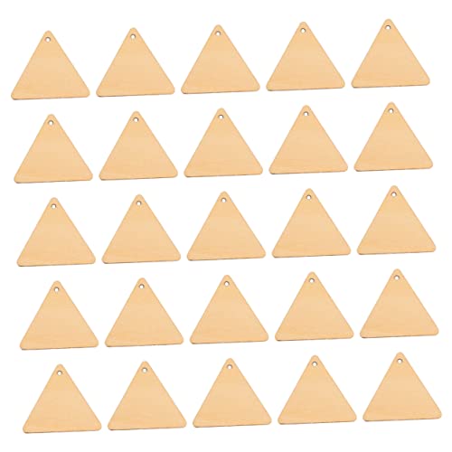 ADOCARN 100 Stück DIY Holz Dreiecksplatten mit Loch Unbehandelte Holzschnitte für Bastelprojekte für Hochzeiten Weihnachten und Kreative ADOCARN 100 Stück DIY Holz Dreiecksplatten mit Loch Unbehandelte Holzschnitte für Bastelprojekte für Hochzeiten Weihnachten und Kreative von ADOCARN