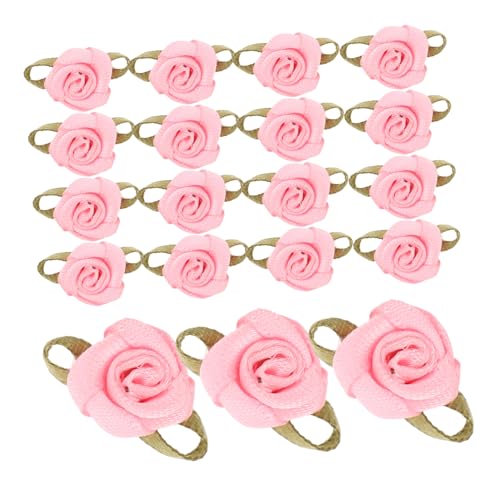ADOCARN 100 Stück Miniatur-rosen Band, Dekorative Stoffrosen, Blumenzubehör Für Damenhaar, Hochzeitsdekorationen Und Saisonales Basteln von ADOCARN