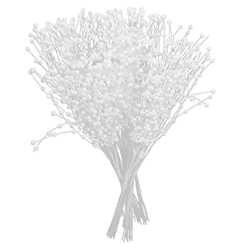 ADOCARN 100Stücke Künstliche Perlen Sprühperlen Sticks für DIY Blumenschmuck Hochzeit Party Dekoration Weiße Kunststoffperlen für Bastelprojekte und Arrangements ADOCARN 100Stücke Künstliche Perlen Sprühperlen Sticks für DIY Blumenschmuck Hochzeit Party Dekoration Weiße Kunststoffperlen für Bastelprojekte und Arrangements von ADOCARN