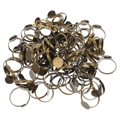 ADOCARN 100Stücke Verstellbare Ring Basisringe für DIY Schmuckherstellung Leere Ringe zum Basteln von Individuellen Schmuckstücken mit Harzen und Perlen ADOCARN 100Stücke Verstellbare Ring Basisringe für DIY Schmuckherstellung Leere Ringe zum Basteln von Individuellen Schmuckstücken mit Harzen und Perlen von ADOCARN