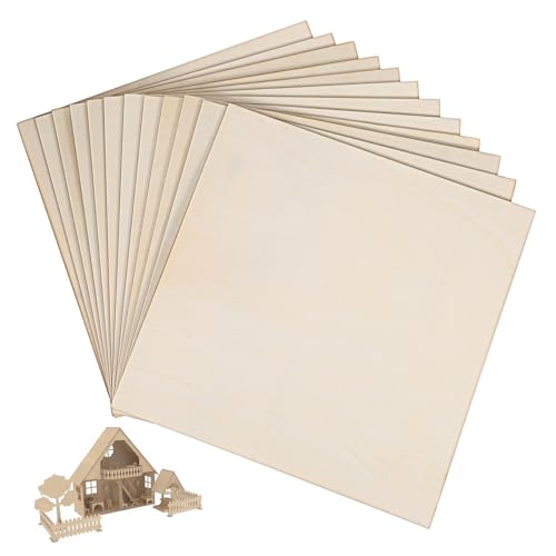 ADOCARN 12 Stück Unbeschichtete Holzplatten Quadratische Bastelplatten Sperrholz für Zeichnen Stempeln und Schnitzen Vielseitig Einsetzbar für Projekte ADOCARN 12 Stück Unbeschichtete Holzplatten Quadratische Bastelplatten Sperrholz für Zeichnen Stempeln und Schnitzen Vielseitig Einsetzbar für Projekte von ADOCARN