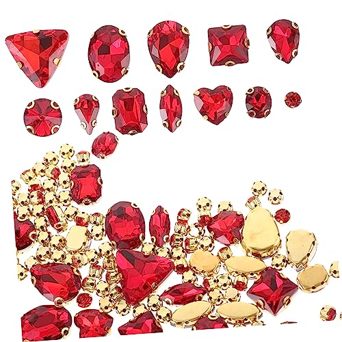 ADOCARN 130 Stück DIY Herstellungsmaterialien, Kleidung, Strass Ornamente, Glitzernde Kleine Strasssteine, Handnäh Strasssteine, Kleidungs Näh Strasssteine, Kleidungs Strasssteine ​​Zum von ADOCARN