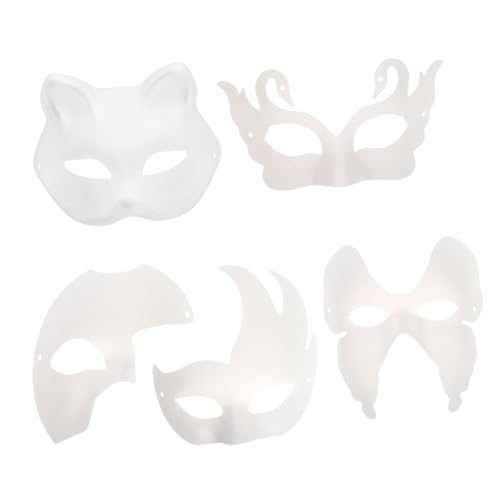 ADOCARN 15 Stück Blanko Masquerade Masken zum Bemalen für Karneval Halloween und Cosplay Gestaltung für Unvergessliche Partys von ADOCARN