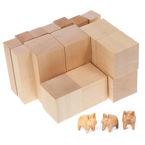ADOCARN 15 Stück Teiliges Holzblock Schnitzset Unbehandeltem Lindenholz Rechteckige Holzblöcke für Diy Handwerksprojekte Basteln und Dekoration für und Persönliche Gestaltung ADOCARN 15 Stück Teiliges Holzblock Schnitzset Unbehandeltem Lindenholz Rechteckige Holzblöcke für Diy Handwerksprojekte Basteln und Dekoration für und Persönliche Gestaltung von ADOCARN