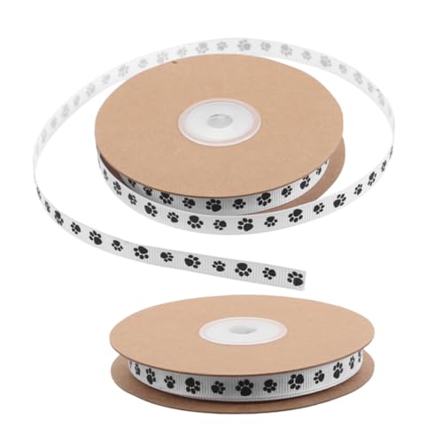 ADOCARN 2 Bekleidungszubehör Bastelband Blumenband Fußabdruckmusterband Nähband Haustierband Pfotenmotivband Partyband Blumenstraußbänder Weißes Polyester ADOCARN 2 Bekleidungszubehör Bastelband Blumenband Fußabdruckmusterband Nähband Haustierband Pfotenmotivband Partyband Blumenstraußbänder Weißes Polyester von ADOCARN