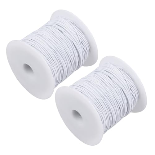ADOCARN 2 Rollen Elastische Schnur für Schmuckherstellung Á Weiche und Dehnbare Schnur für Armbänder DIY Bastelprojekte für Hobbyisten und Anwendungen von ADOCARN