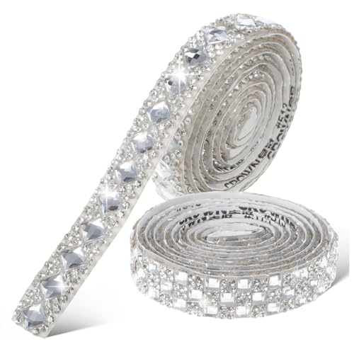 ADOCARN 2 Rollen Selbstklebendes Strassband Glitzerband für Diy Handwerk Funkelnde Strassstreifen für Kleidung Dekoration und Bastelprojekte Flexible Anpassung und Einfache Anwendung ADOCARN 2 Rollen Selbstklebendes Strassband Glitzerband für Diy Handwerk Funkelnde Strassstreifen für Kleidung Dekoration und Bastelprojekte Flexible Anpassung und Einfache Anwendung von ADOCARN