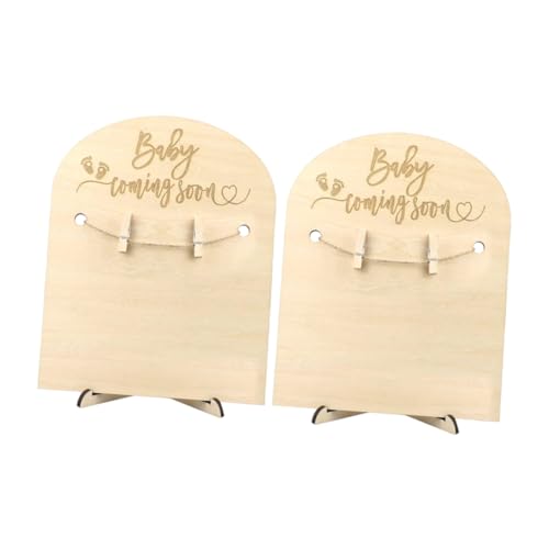 ADOCARN 2 Sätze Holzgeburtsanzeige Clips Neugeborenen Meilensteinkarten Niedliche Dekoration für Babyparty und Kinderzimmer Einzigartige Ankündigungsschilder ADOCARN 2 Sätze Holzgeburtsanzeige Clips Neugeborenen Meilensteinkarten Niedliche Dekoration für Babyparty und Kinderzimmer Einzigartige Ankündigungsschilder von ADOCARN