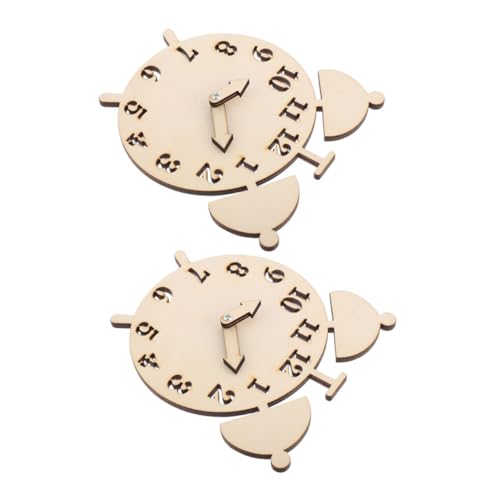 ADOCARN 2 Sets Holzwecker Zubehör Holz Puzzle Uhr Uhr Für Kleinkinder Uhr Zum Lernen Der Zeit Pädagogisches Bruchteilsspielzeug DIY Uhr Pädagogisches Zeitspielzeug Beige ADOCARN 2 Sets Holzwecker Zubehör Holz Puzzle Uhr Uhr Für Kleinkinder Uhr Zum Lernen Der Zeit Pädagogisches Bruchteilsspielzeug DIY Uhr Pädagogisches Zeitspielzeug Beige von ADOCARN