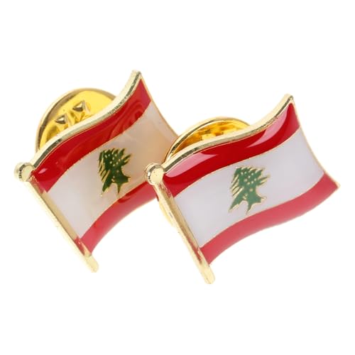 ADOCARN 2 Stück Flaggenbrosche, Metall, Libanesische Brosche, Anstecker, Libanon Karte, Anstecknadel, Libanon Flaggen Anstecker, Flaggen Pins, Libanon Friedensflagge, Libanon Flaggen ADOCARN 2 Stück Flaggenbrosche, Metall, Libanesische Brosche, Anstecker, Libanon Karte, Anstecknadel, Libanon Flaggen Anstecker, Flaggen Pins, Libanon Friedensflagge, Libanon Flaggen von ADOCARN