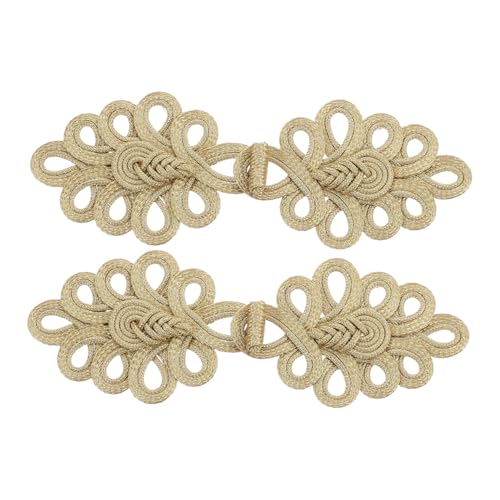 ADOCARN 2 Stück Knopf Knopf Kleidungsverschlüsse Chinesische Knoten Froschknöpfe Mäntel Schalknöpfe Froschverschluss Nähknöpfe Verschlüsse Verschlussknoten Nähzubehör Polyester Golden ADOCARN 2 Stück Knopf Knopf Kleidungsverschlüsse Chinesische Knoten Froschknöpfe Mäntel Schalknöpfe Froschverschluss Nähknöpfe Verschlüsse Verschlussknoten Nähzubehör Polyester Golden von ADOCARN