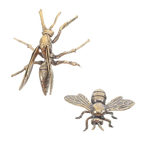 ADOCARN 2 Stück Messingverzierungen Bienenschreibtisch Ornament goldene Bienenfigur Messingbienensammler Wohnkultur Dekorornamente aus Messing Bienenfigur aus Messing innen dekorativ ADOCARN 2 Stück Messingverzierungen Bienenschreibtisch Ornament goldene Bienenfigur Messingbienensammler Wohnkultur Dekorornamente aus Messing Bienenfigur aus Messing innen dekorativ von ADOCARN