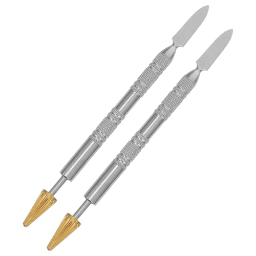 ADOCARN 2 Stück Multifunktionsstift für Lederöl Ölstift für Lederkanten Edge Dye Roller Stift für die Kantenbehandlung von Ölgemälden Rostfreier Stahl Silber von ADOCARN