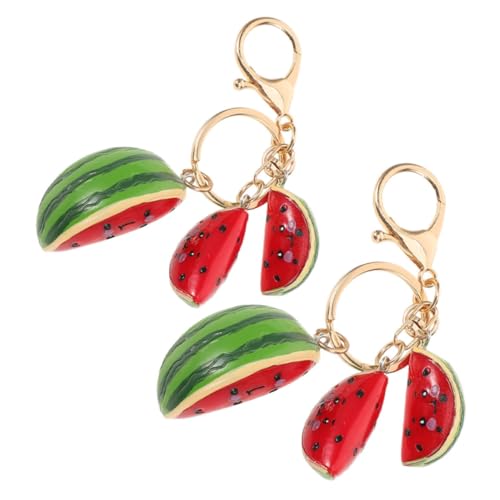 ADOCARN 2 Stück Teiliges Wassermelonen Schlüsselanhänger Süße Charms für Partys Dekoration und Realistisches Design für Schlüsselbund Handtasche und Geldbörse von ADOCARN