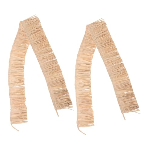 ADOCARN 2 Stücke Geflochtenes Grasrockzubehör Hawaiischer Rand Bastpapierband Natürliche Strohquasten Bastelstroh Blumenstrauß Bastelband Halloween Strohhalme Natürliche Pflanzen Khaki ADOCARN 2 Stücke Geflochtenes Grasrockzubehör Hawaiischer Rand Bastpapierband Natürliche Strohquasten Bastelstroh Blumenstrauß Bastelband Halloween Strohhalme Natürliche Pflanzen Khaki von ADOCARN