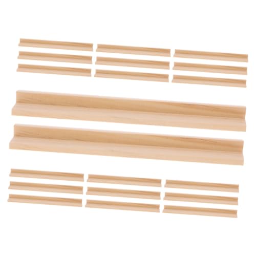 ADOCARN 20 Stück Holzbuchstaben Tabletts Mit Mexikanischer Eisenbahn, Spielkarten Tablett, Kartenhalter Ständer Zum Spielen Von Domino Halter, Spiel Organizer, Spielkartenhalter Tablett, von ADOCARN