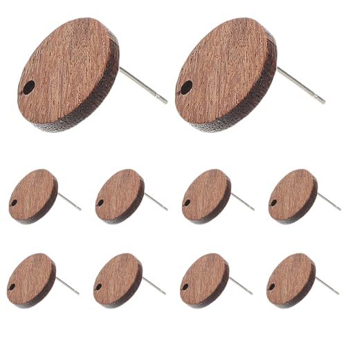 ADOCARN 20 Stück Rohlinge für Ohrringe aus Holz – runde, flache Ohrring-Beschläge zum Basteln von handgefertigtem Schmuck, Ohrstecker und Creolen für Damen-Accessoires ADOCARN 20 Stück Rohlinge für Ohrringe aus Holz – runde, flache Ohrring-Beschläge zum Basteln von handgefertigtem Schmuck, Ohrstecker und Creolen für Damen-Accessoires von ADOCARN