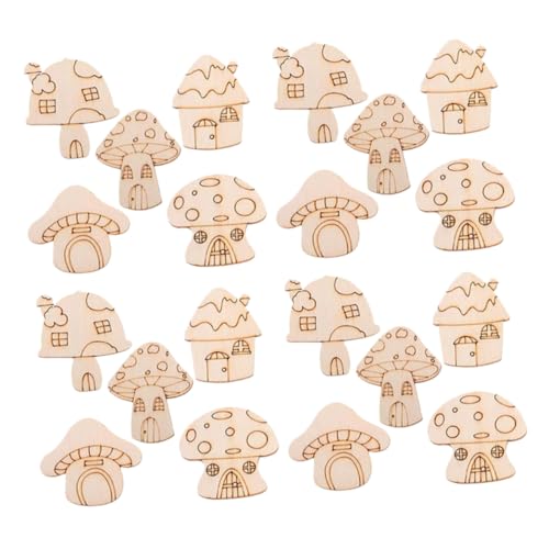 ADOCARN 20 Stück Unlackierte Holzpilzformen für Diy Bastelprojekte zum Bemalen und Dekorieren Vielseitig Einsetzbar für Heimdekoration und Kunstprojekte ADOCARN 20 Stück Unlackierte Holzpilzformen für Diy Bastelprojekte zum Bemalen und Dekorieren Vielseitig Einsetzbar für Heimdekoration und Kunstprojekte von ADOCARN