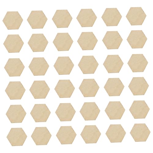 ADOCARN 200 Stück Sechseckige Holzornamente Buchenholz DIY Bastelmaterial für Hochzeiten Geburtstagsfeiern und Weihnachtsdekorationen für Kreative Projekte und Verzierungen von ADOCARN