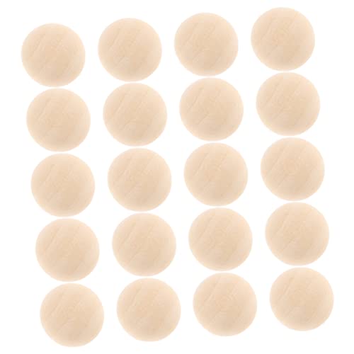 ADOCARN 24 Stück Unbehandelte Holzperlen Halbe Holzkugeln für Diy Bastelprojekte Naturholz für Handwerksdekoration und Gestalten ADOCARN 24 Stück Unbehandelte Holzperlen Halbe Holzkugeln für Diy Bastelprojekte Naturholz für Handwerksdekoration und Gestalten von ADOCARN