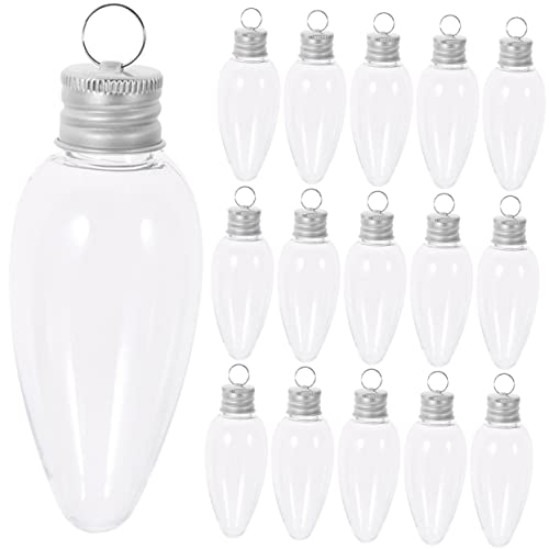 ADOCARN 24st Kleine Glühbirnen-süßigkeitsflasche Dekorative Hängende Ornamente Flitter Leere Glühbirnen Zum Basteln Klare Weihnachtskugeln Bruchsicherer Weihnachtsschmuck Vier Das Haustier von ADOCARN