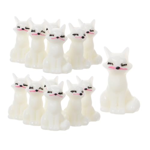 ADOCARN 24stücke Teiliges Miniatur-Fuchs Deko-Set Für Feengärten Niedliche Fuchs-Figuren Für Tischdekoration Einzigartige Tierornamente Für Innenbereich Kreative von ADOCARN