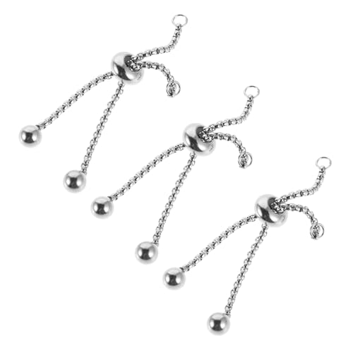 ADOCARN 3 Stück Edelstahl Push Und Pull Armband Schmuckkettenverlängerung Verstellbare Schieberketten Verstellbare Schieber Armband Verlängerungsketten Für Schmuckketten von ADOCARN