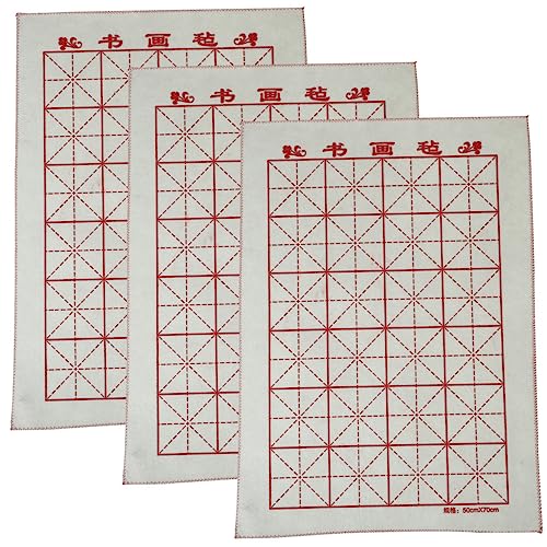 ADOCARN 3 Stück Kalligraphie Und Malfilz, Chinesische Kalligraphie Filzmatte, Kalligraphie Matte, Kalligraphie Schreibmatte, Kalligraphie Filzkissen, Chinesische Matten, Kalligraphie ADOCARN 3 Stück Kalligraphie Und Malfilz, Chinesische Kalligraphie Filzmatte, Kalligraphie Matte, Kalligraphie Schreibmatte, Kalligraphie Filzkissen, Chinesische Matten, Kalligraphie von ADOCARN