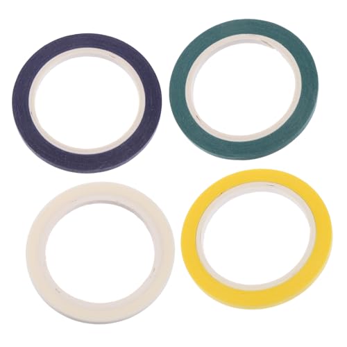 ADOCARN 4 Rollen Nadelstreifenband Scrapebook Zubehör Dekorative Bänder Scrapbook Zubehör Handkonto Bänder Buntes Klebeband Scrapbooking Zubehör Bastelband Farbiges Klebeband Papierband von ADOCARN