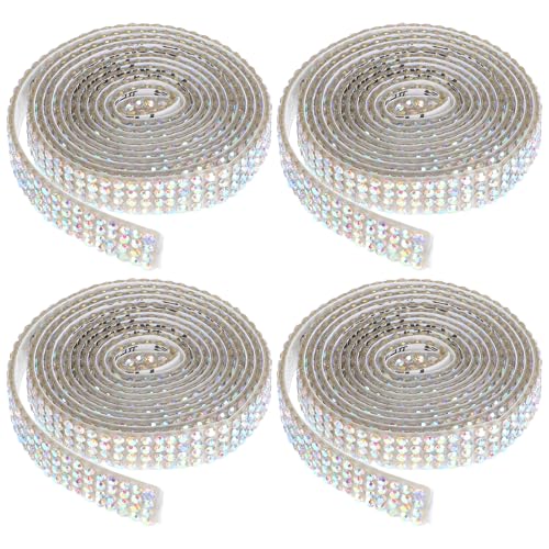 ADOCARN 4 Rollen glitzernde Strassstreifen: Selbstklebendes DIY-Strassband, 1 Yard, zum Verpacken von Geschenken, zum Basteln von Kleidung und zur Schmuckherstellung ADOCARN 4 Rollen glitzernde Strassstreifen: Selbstklebendes DIY-Strassband, 1 Yard, zum Verpacken von Geschenken, zum Basteln von Kleidung und zur Schmuckherstellung von ADOCARN